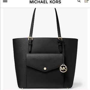 NWT Michael Kors Jet Set Leather Pocket Tote